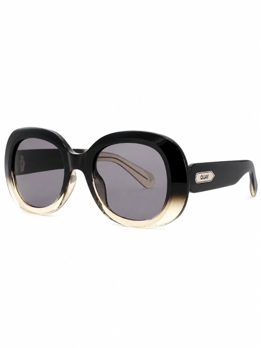 QUAY Women's IMPROMPTU NO-NS-2328 Black Yellow Frame/Smoke Lenses Sunglasses